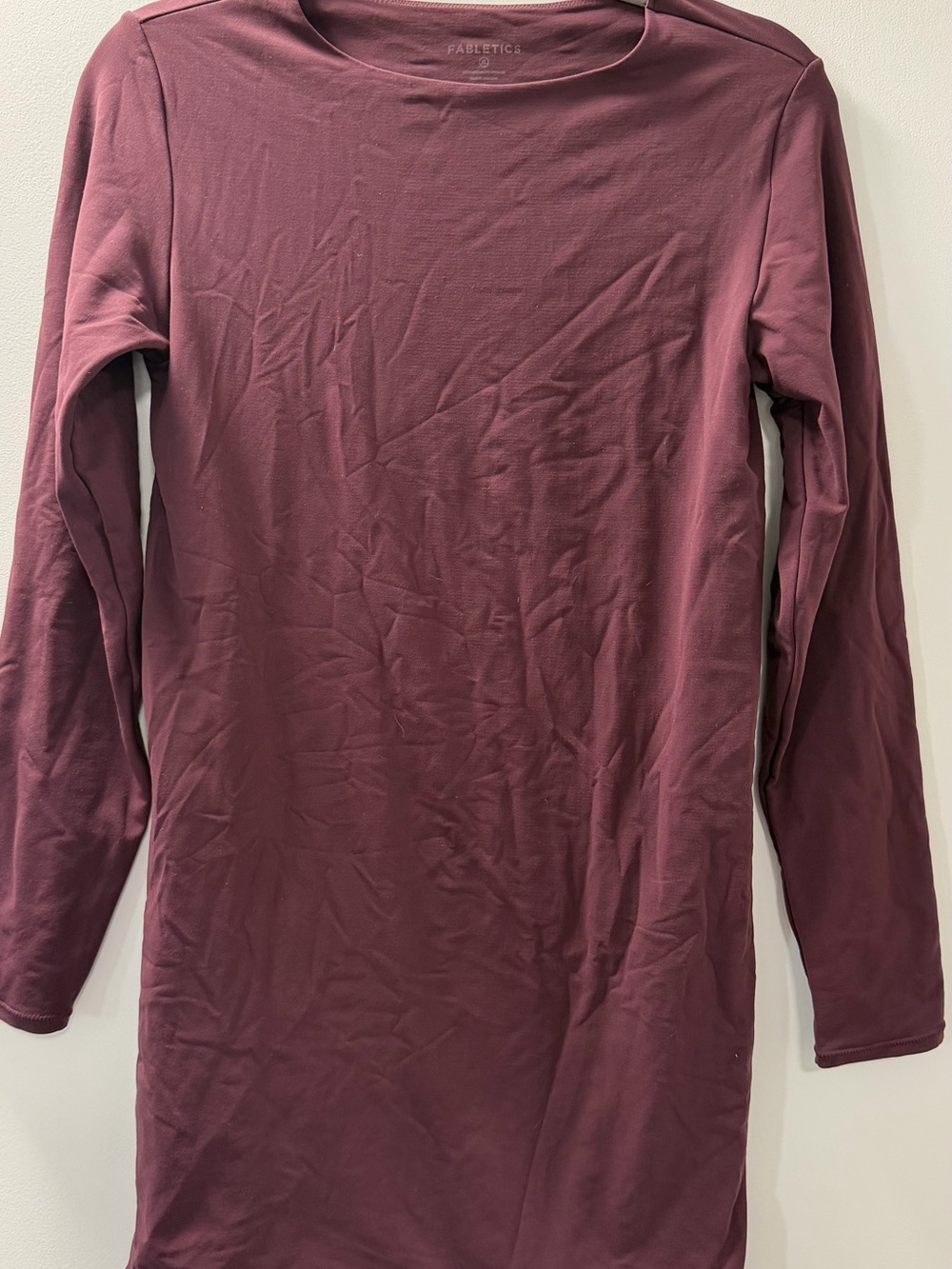 Fabletics Long Sleeve Tunic Top - Wine